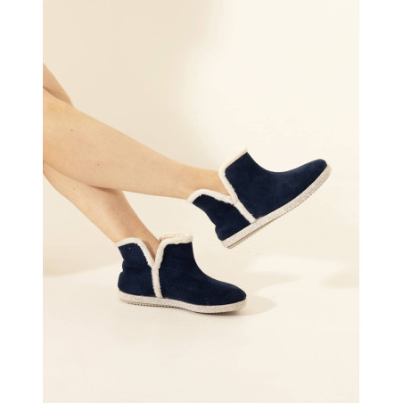 Suede-Effect booties LASUITE 396E Navy | Le Chat