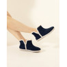 Suede-Effect booties LASUITE 396E Navy