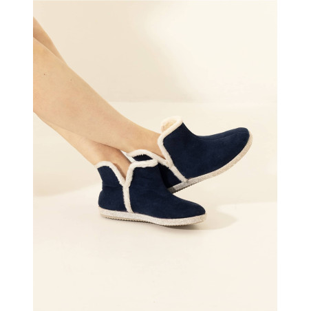 Suede-Effect booties LASUITE 396E Navy | Le Chat