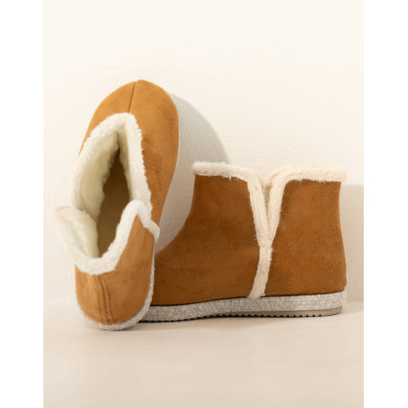 Suede-Effect booties LASUITE 396E Tan | Le Chat