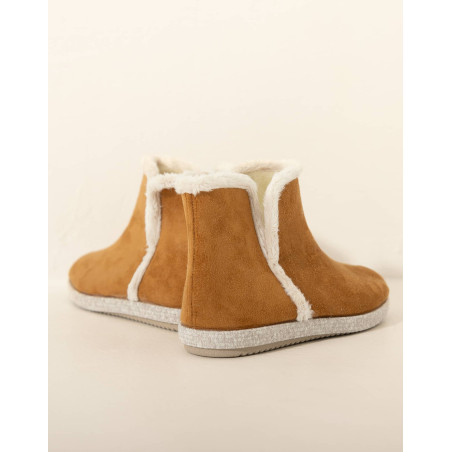 Suede-Effect booties LASUITE 396E Tan | Le Chat