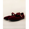 Velour ballet slippers LA SUITE Burgundy
