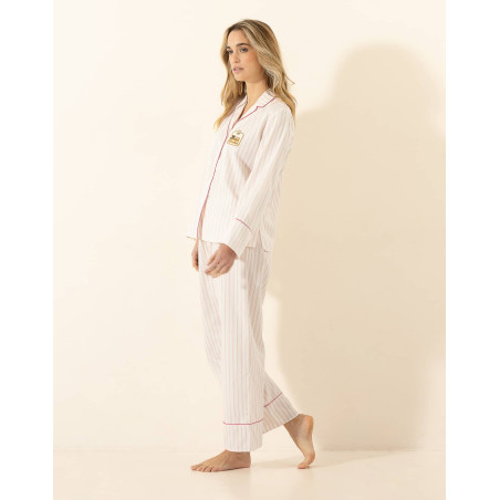 Pyjama en coton LASUITE 326 Rose | Le Chat