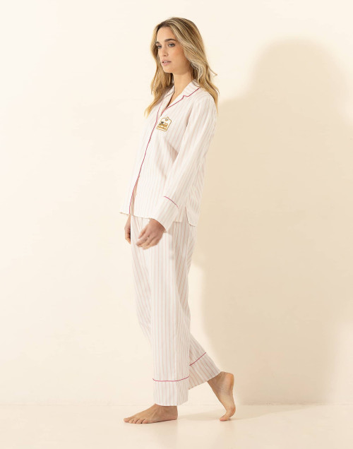 Pyjama boutonné en coton LA SUITE Rose