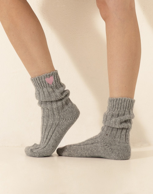 Wool socks LA SUITE Marl Grey | Le Chat