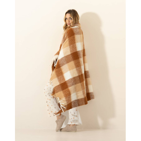 Plaid en acrylique LASUITE 395 Caramel | Le Chat