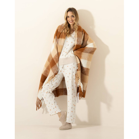 Acrylic Throw LASUITE 395 Caramel | Le Chat