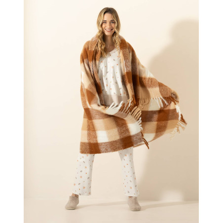 Plaid en acrylique LASUITE 395 Caramel | Le Chat