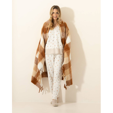 Plaid en acrylique LASUITE 395 Caramel | Le Chat