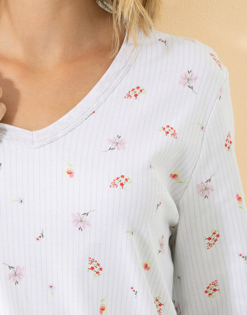 Cotton nightdress SONGE Sky Blue | Le Chat