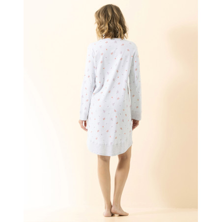 Cotton nightdress SONGE Sky Blue | Le Chat