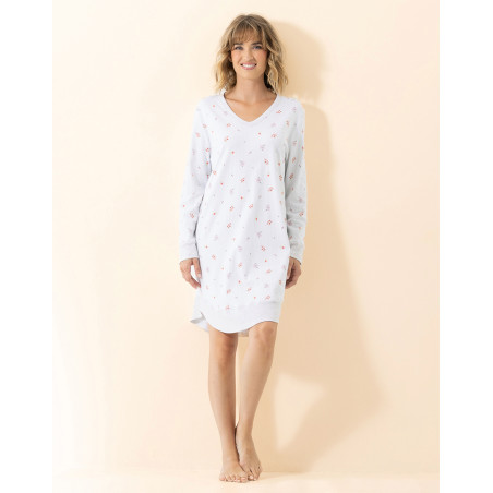 Chemise de nuit en coton SONGE Ciel | Le Chat