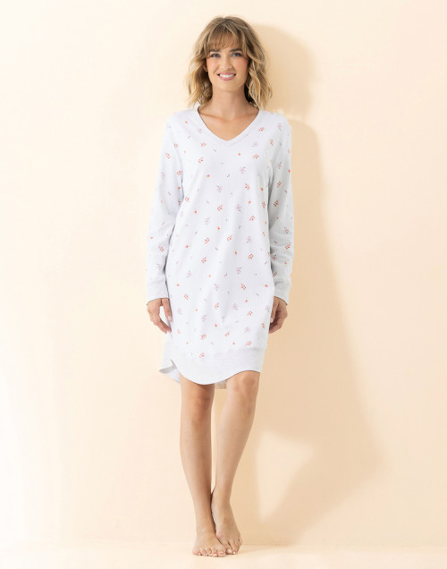 Cotton nightdress SONGE Sky Blue