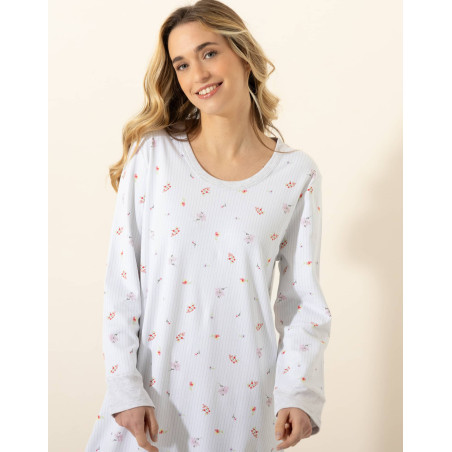 Cotton nightdress SONGE Sky Blue | Le Chat
