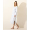 Chemise de nuit longue en coton SONGE Ciel