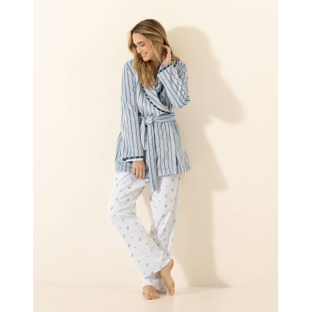 Pyjama boutonné en coton SONGE Ciel | Le Chat