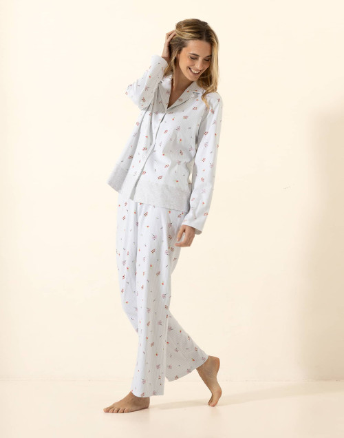 Pyjama boutonné en coton SONGE Ciel
