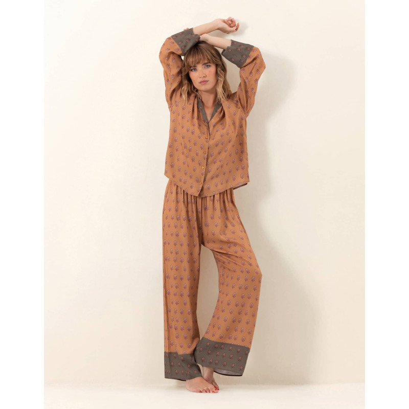 Pyjama boutonné en viscose JAIPUR Dore