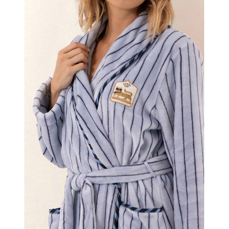 Dressing gown LA SUITE Sky Blue | Le Chat