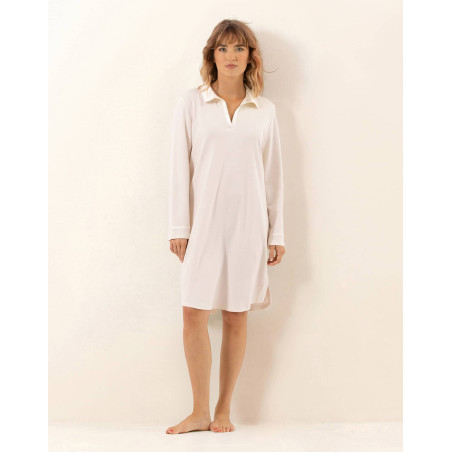 Chemise de nuit en viscose PHILO Ecru