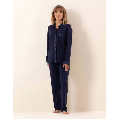 Button-up cotton pyjamas PHILO Navy