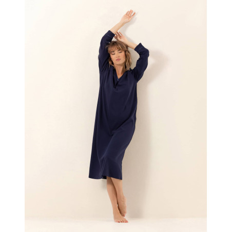 Cotton nightdress PHILO Navy