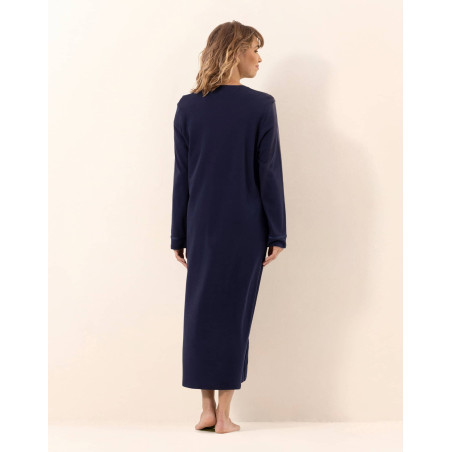 Chemise de nuit en coton PHILO Marine