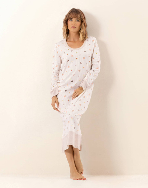 Chemise de nuit longue en...