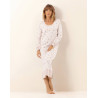 Chemise de nuit longue en coton SONGE Beige