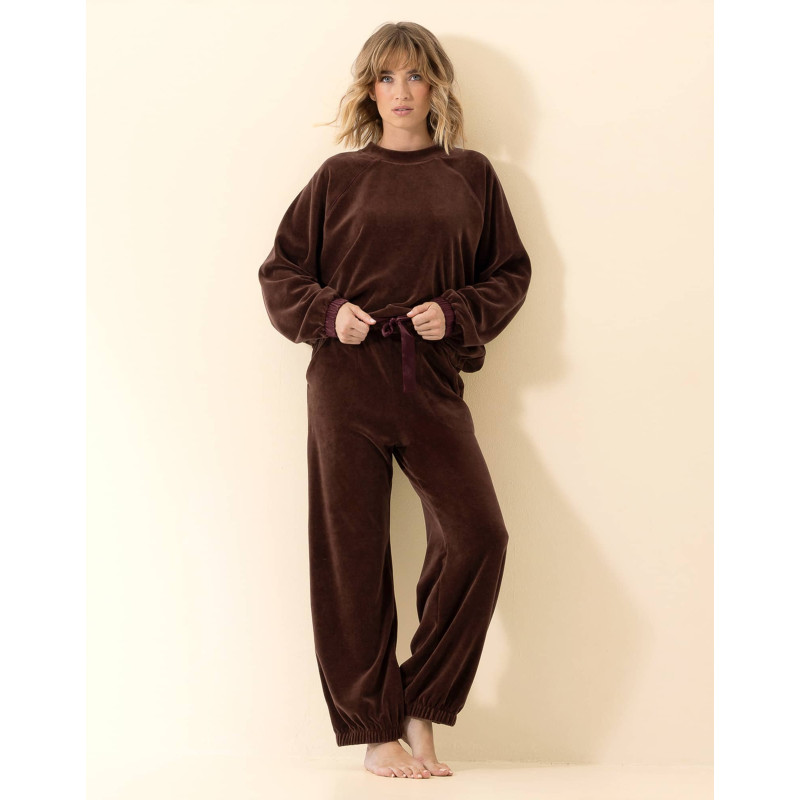 Ensemble Sweat en velours PSYCHE Chocolat