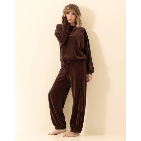 Ensemble Sweat en velours PSYCHE Chocolat