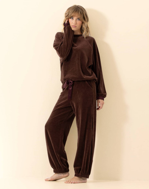 Ensemble Sweat en velours PSYCHE Chocolat