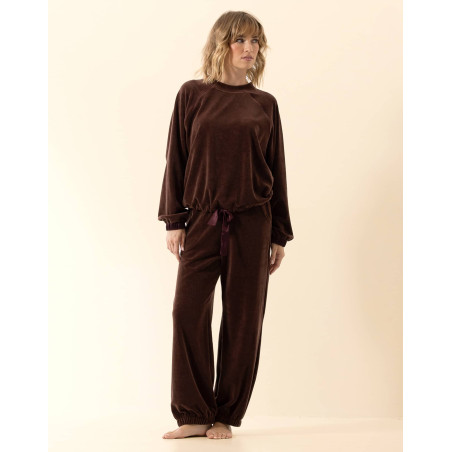 Ensemble Sweat en velours PSYCHE Chocolat