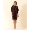 Velour dress PSYCHE Chocolate