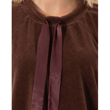 Velour dress PSYCHE Chocolate