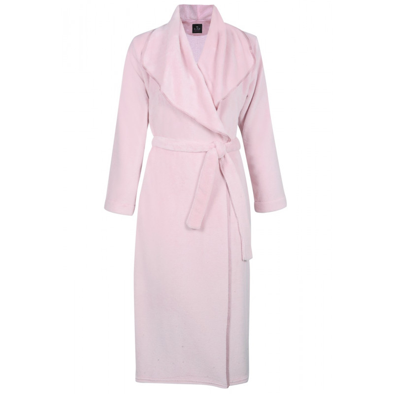 Robe de chambre longue et croisée en fourrure de qualité